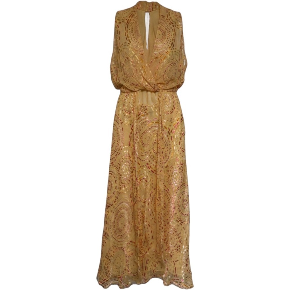 Hugo Buscati Gold Velvet Swirl Dress
